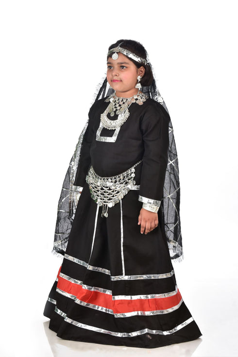 Banjara Girl  Kalbelia with Jewellery Girl's & Women Dance Fancy Dress Costume